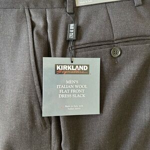 Kirkland Signature Men's Italian Wool Dress Slacks